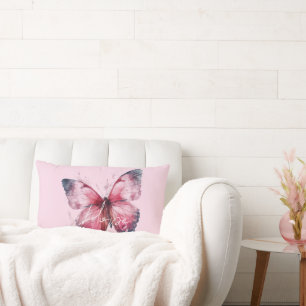 Inspiration Hope Pink Butterfly Lendenkissen