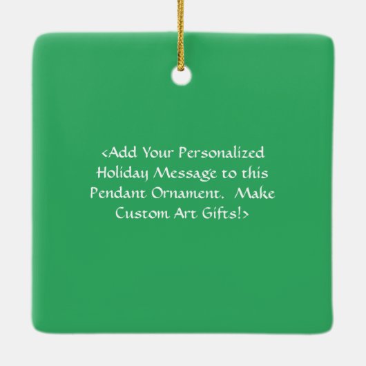 Inspiration Hope Word Art maßgeschneiderte Geschen Keramikornament (Rückseite)