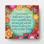 Inspiration Hübsch I Liebe Menschen floral Fotoplatte (Vorderseite)