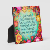 Inspiration Hübsch I Liebe Menschen floral Fotoplatte (Vorderseite)