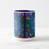 Inspiration Hübsche Blütenglaube an dich selbst Zweifarbige Tasse (Mittel)