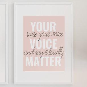 Inspiration Ihre Stimme zählt Motivationszitat Poster
