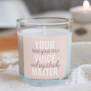 Inspiration Ihre Stimme zählt Motivationszitat Quadratischer Aufkleber
