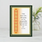 Inspiration im eleganten Dekordesign Einladung (Stehend Vorderseite)