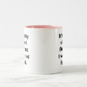 Inspiration in beigem Text auf Zweifarbige Tasse (Mittel)