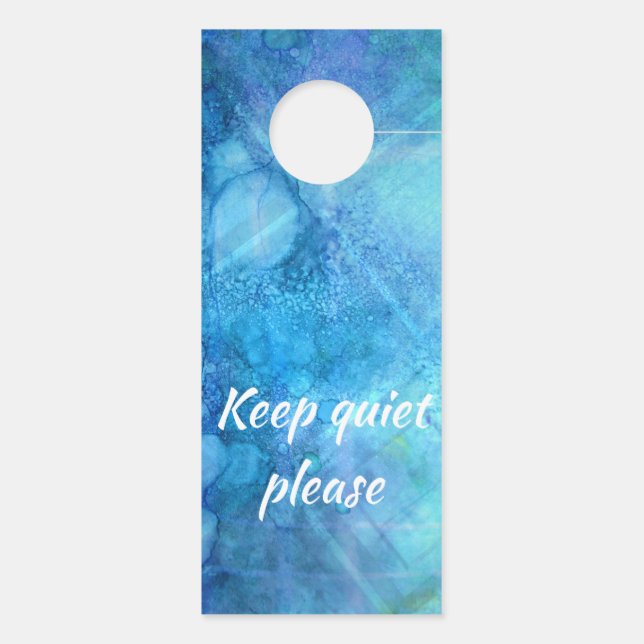 Inspiration in der Entwicklung, Ruhe behalten bitt Türanhänger (Rückseite)