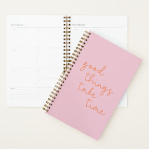 Inspiration in Rosa und Orange Planer