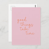 Inspiration in Rosa und Orange  Postkarte (Vorne/Hinten)