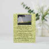 Inspiration irischer Segen immer vergessen Postkarte (Stehend Vorderseite)