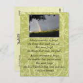 Inspiration irischer Segen immer vergessen Postkarte (Vorne/Hinten)