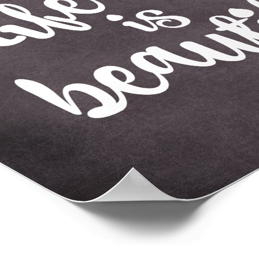 Inspiration ist ein schönes Zitat Poster (Ecke)