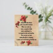 Inspiration ist ein Segen-Zitat Postkarte (Stehend Vorderseite)