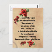 Inspiration ist ein Segen-Zitat Postkarte (Vorne/Hinten)