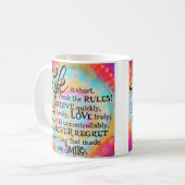 Inspiration ist Kurzes Zitat Kaffeetasse (Vorderseite Links)