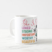 Inspiration ist sie Mama liebt Kaffeetasse (Vorderseite Links)