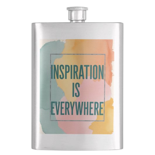 Inspiration ist überall flachmann (Vorderseite)