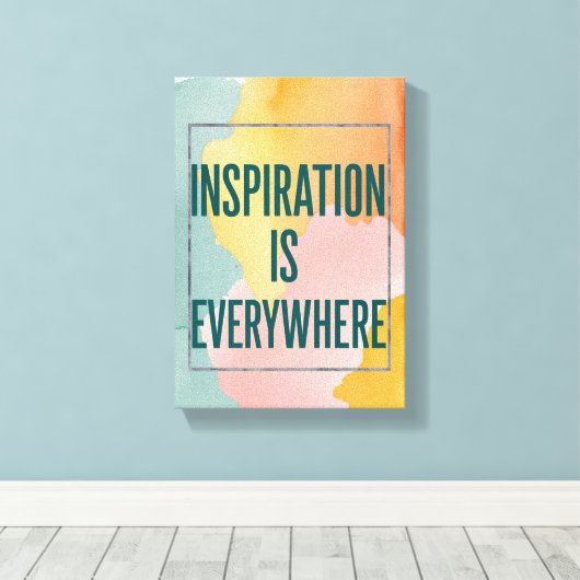 Inspiration ist überall leinwanddruck (Insitu (Holzboden))