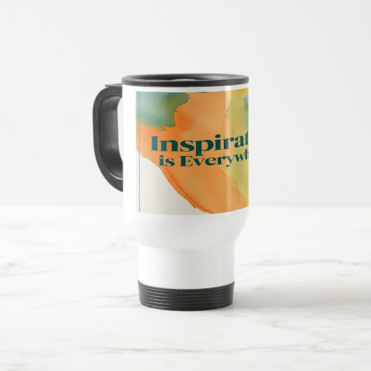 Inspiration ist überall Reiseschleim Reisebecher (Vorderseite Links)