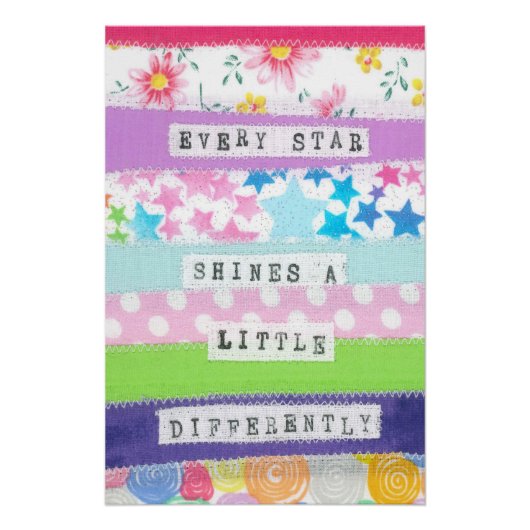 Inspiration - Jeder Stern glänzt Poster (Vorderseite)