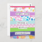 Inspiration - Jeder Stern glänzt Postkarte (Vorne/Hinten)