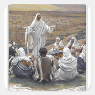 Inspiration Jesus Bible Faith Hope Liebe Quadratischer Aufkleber