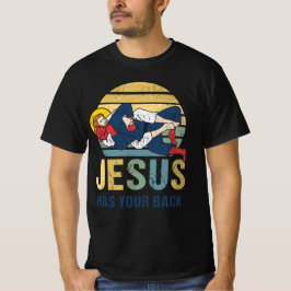 Inspiration Jesus hat Ihren Rücken Jiu Jitsu Retro T-Shirt