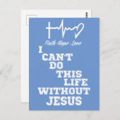 Inspiration Jesus Zitat mit Heartbeat Christlich Postkarte (Vorne/Hinten)