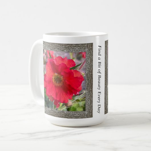 Inspiration-Kaffee-Tasse mit Rote Rosen Kaffeetasse (Vorderseite Links)