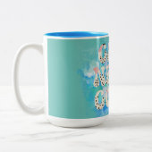 Inspiration kann nie zitieren zweifarbige tasse (Links)