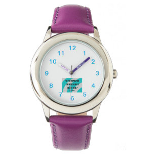 Inspiration Kid's Purple Leather Armbanduhr