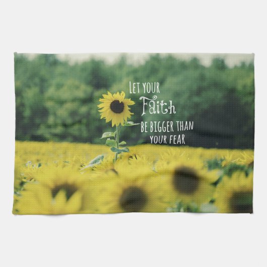 Inspiration: Lass deinem Glauben mehr als Angst Handtuch (Horizontal)