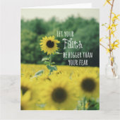 Inspiration: Lass deinem Glauben mehr als Angst Karte (Gelbe Blume)