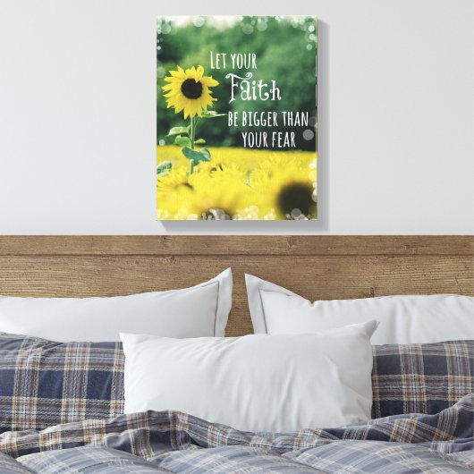 Inspiration: Lass deinem Glauben mehr als Angst Leinwanddruck (Insitu (Schlafzimmer))
