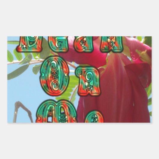 Inspiration Lean on me Bloral Skyward Art Print Rechteckiger Aufkleber (Vorderseite)