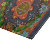 Inspiration Leben ist schöne Zitatblüte Schneidebrett (Ecke)