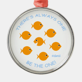 Inspiration Lehrer Zitat Niedlich Goldfish Cartoon Ornament Aus Metall