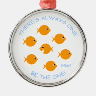 Inspiration Lehrer Zitat Niedlich Goldfish Cartoon Ornament Aus Metall