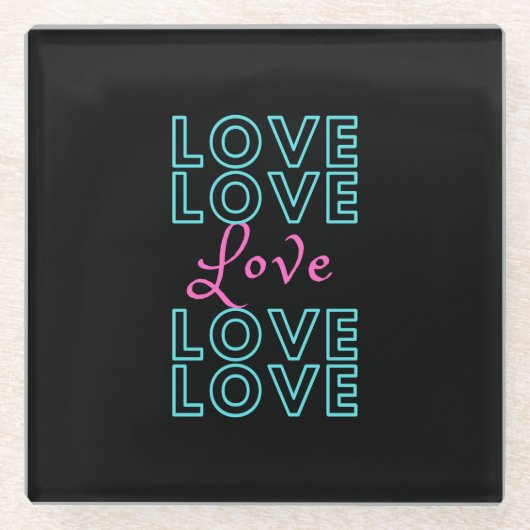 Inspiration-Liebe-Design Glasuntersetzer (Vorderseite)