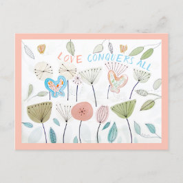 Inspiration LIEBE ERHÄLT ALLE Affirmationskarte Feiertagspostkarte