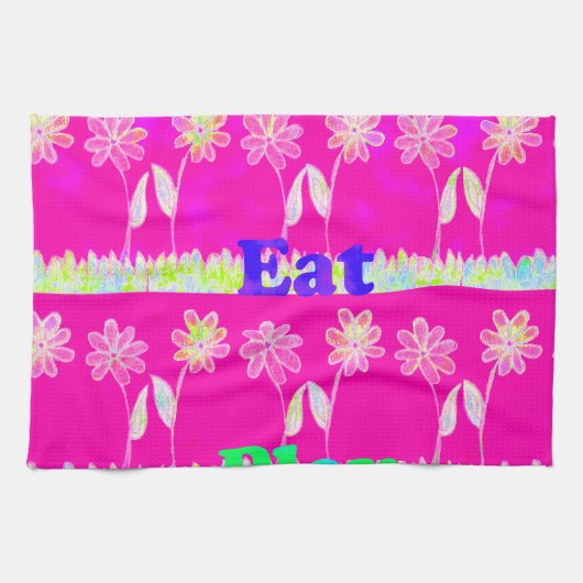 Inspiration Liebe Essen Blume Design Handtuch (Horizontal)