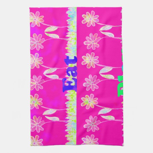 Inspiration Liebe Essen Blume Design Handtuch (Vertikal)