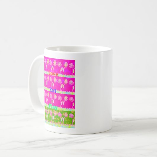Inspiration Liebe Essen Blume Design Kaffeetasse (Vorderseite Links)