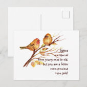 Inspiration Liebe Sister Sprichwort mit Niedlichen Postkarte (Vorne/Hinten)