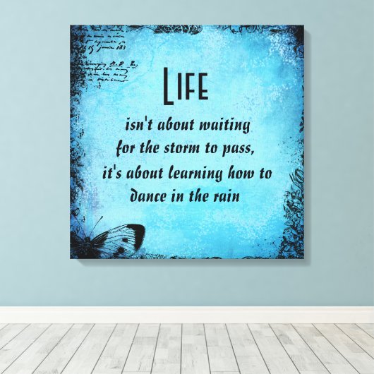 Inspiration Life Dance Quote Canvas Print Leinwanddruck (Insitu (Holzboden))