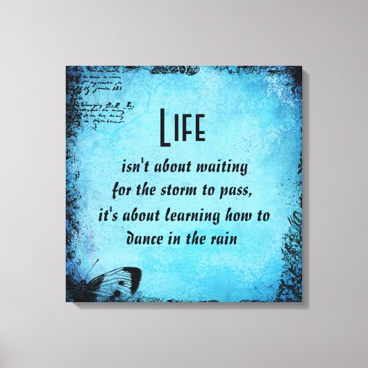 Inspiration Life Dance Quote Canvas Print Leinwanddruck (Vorderseite)