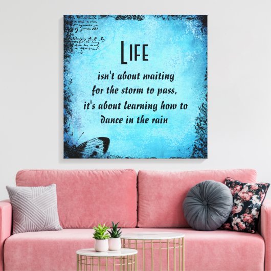 Inspiration Life Dance Quote Canvas Print Leinwanddruck (Insitu (Wohnzimmer))