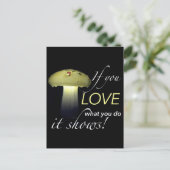 Inspiration Life Quote Typografy Mushroom Postkarte (Stehend Vorderseite)