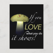 Inspiration Life Quote Typografy Mushroom Postkarte (Vorderseite)