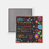 Inspiration Life Zitat Hübsch Magnet (Vorderseite/Rückseite)