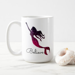 Inspiration Lila Meerjungfrau Silhouette glauben Kaffeetasse